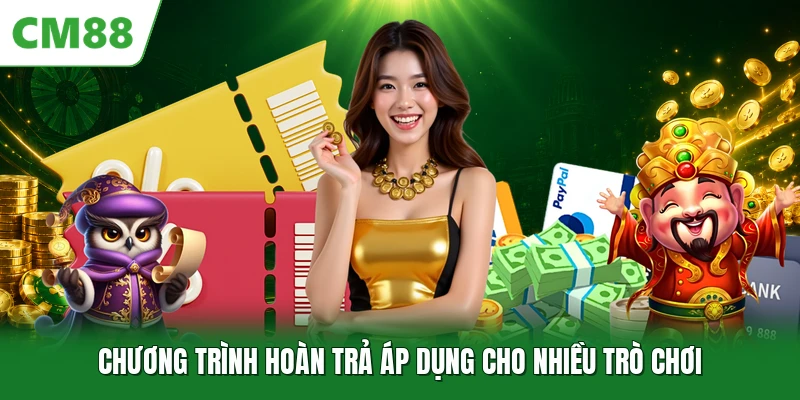 Chương trình hoàn trả áp dụng cho nhiều trò chơi